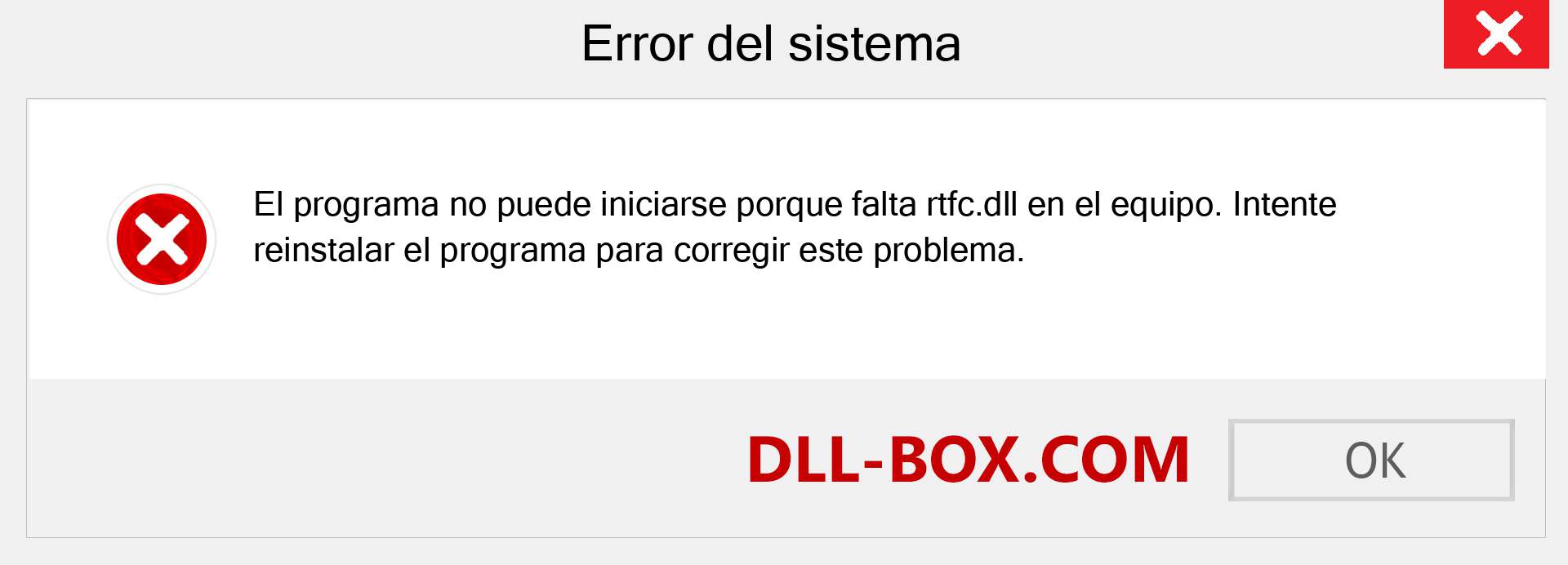 ¿Falta el archivo rtfc.dll ?. Descargar para Windows 7, 8, 10 - Corregir rtfc dll Missing Error en Windows, fotos, imágenes